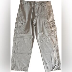 Wrangler Men's Light Tan Cargo Pants Relaxed Fit Utility Workwear Outdoors 38x30